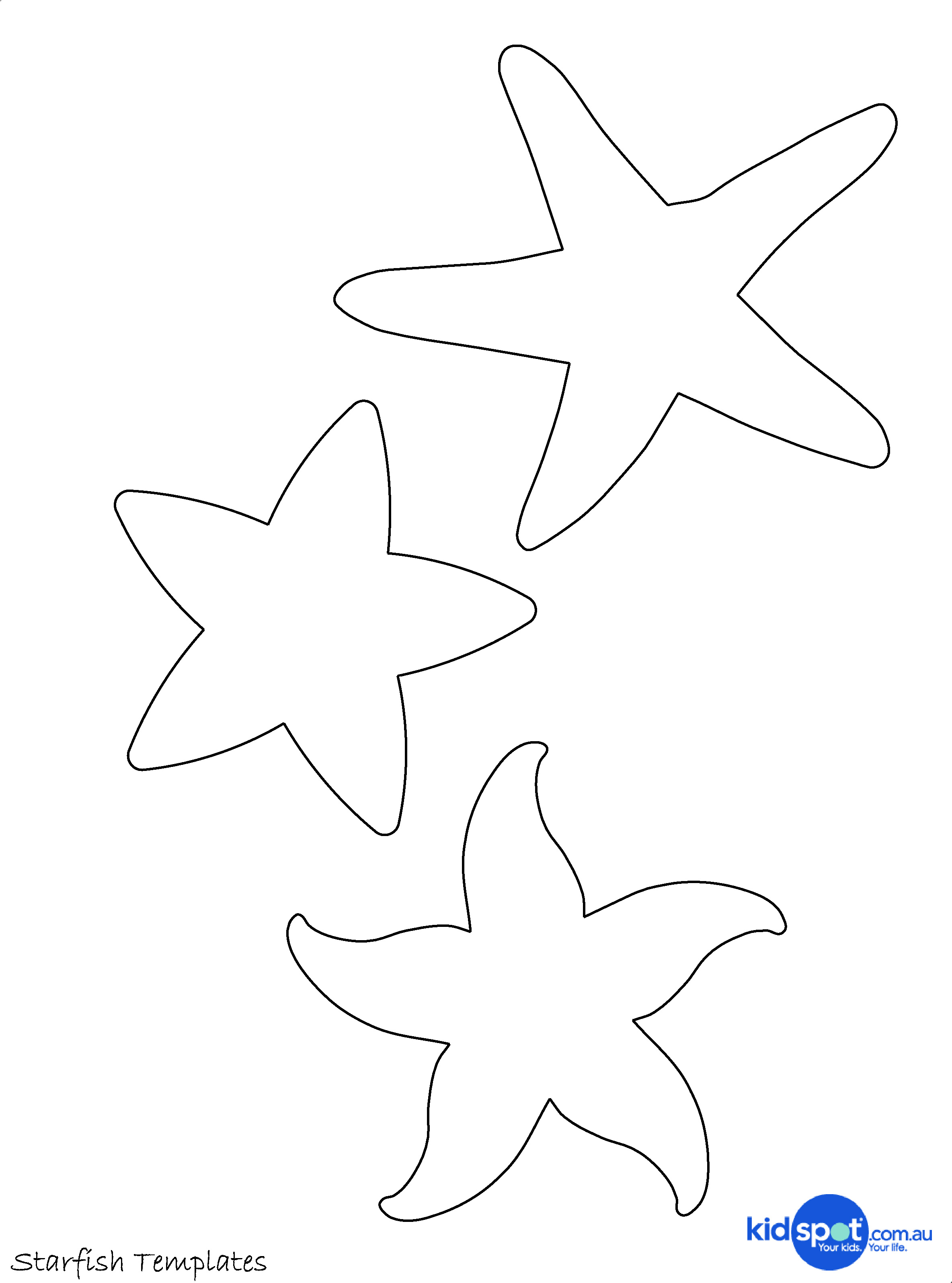 starfish outline  clipart best