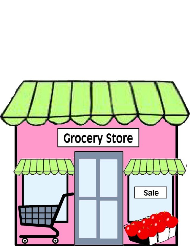 Grocery Store Clipart Black And White - Free ...