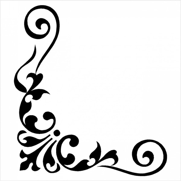 Decorative corner border clipart