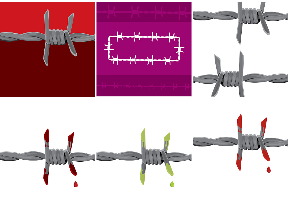 Bloody Barbed Wire Vector | DragonArtz Designs (we moved to ...