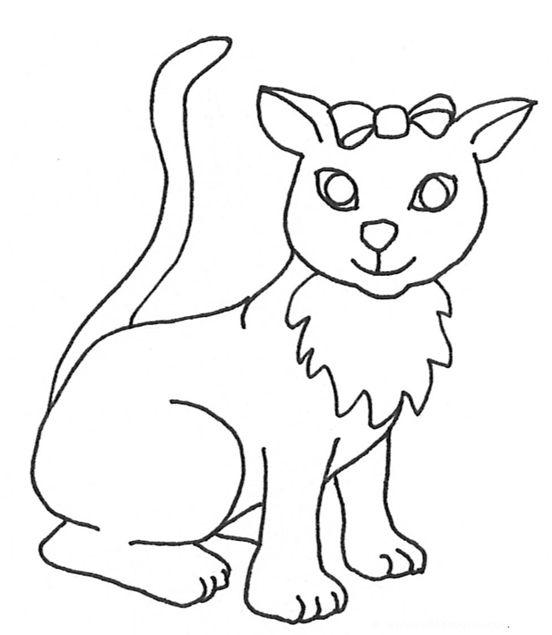 clip art line drawing of a cat - photo #49