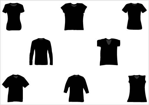 T-Shirt Silhouette Vector Pack - Silhouette Clip ArtSilhouette ...