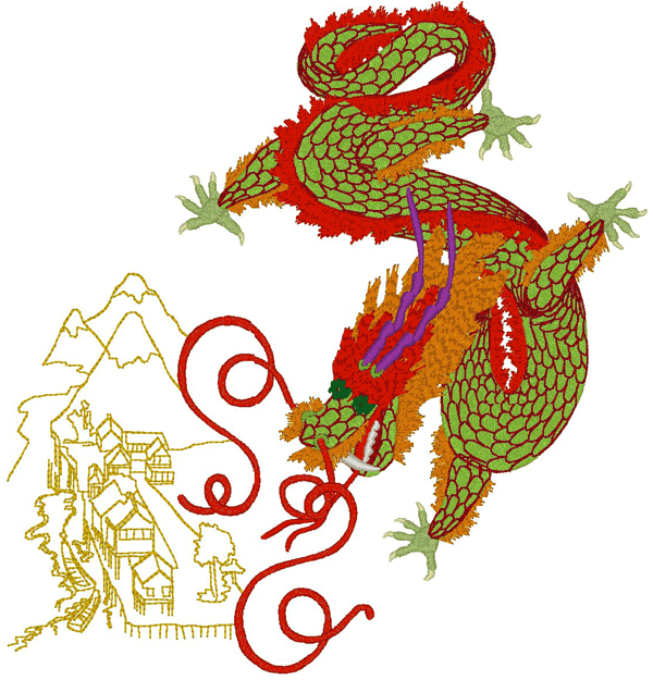 Dragon Embroidery Designs