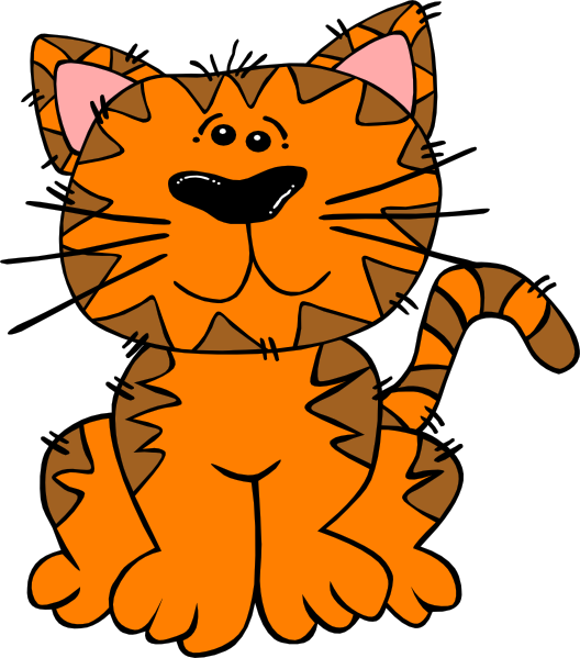 Orange Tabby Cat Clip Art - vector clip art online ...