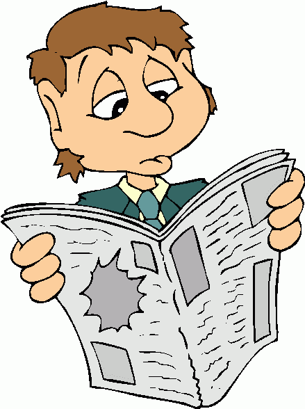 free clipart reading newspaper - photo #1