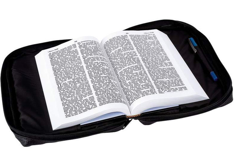 LEATHER BIBLE COVER CASE BLACK BOOK GENUINE TOTE BAG ZIPPER ITALIAN STONE DESIGN