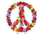 peace sign floral