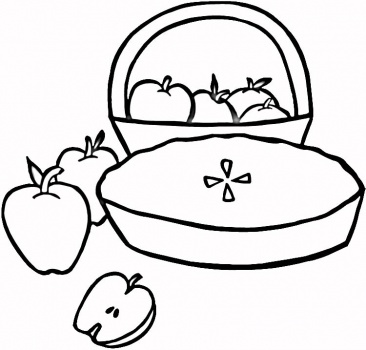 Pie with Apples coloring page | Super Coloring