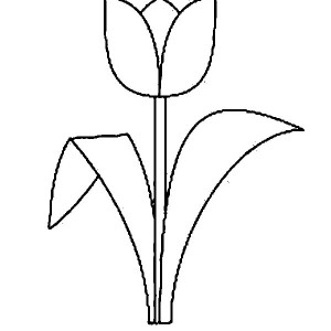 An Artistic Tulips Drawing in Ink Pen Coloring Page: An Artistic ...