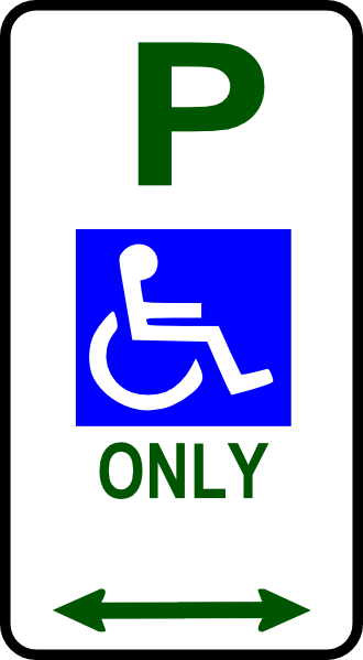 Disabled Parking Sign clip art Free Vector