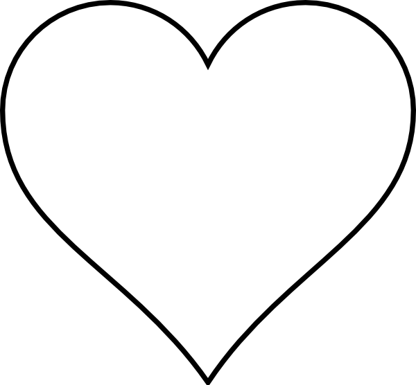 Blank Heart clip art - vector clip art online, royalty free ...