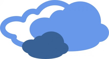 Heavy Clouds Weather Symbol clip art Free vector in Open office ...