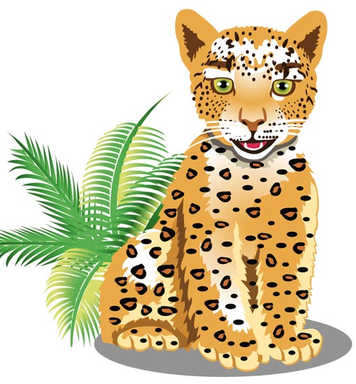 Jungle animals cartoon vectors