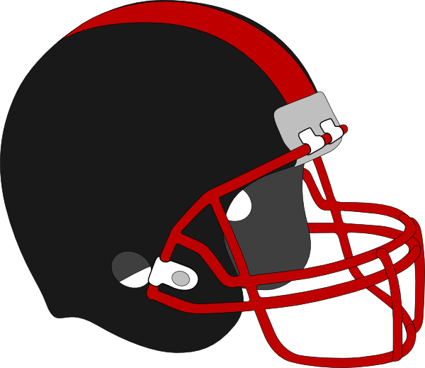 Football Helmet Red And Black clip art - vector clip art online ...