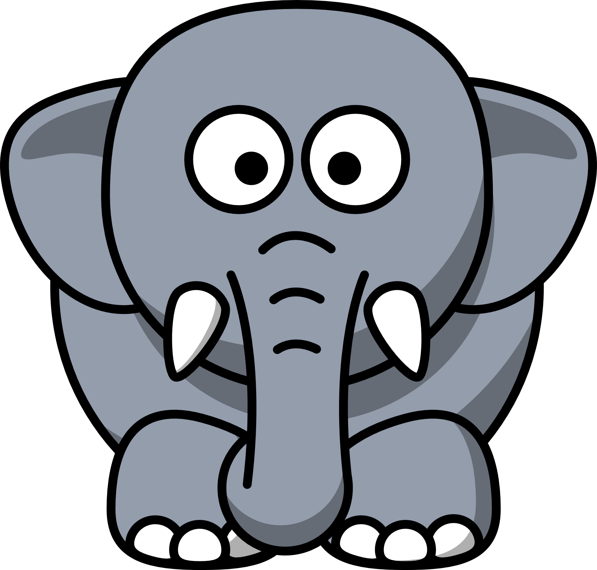 free white elephant clipart - photo #36