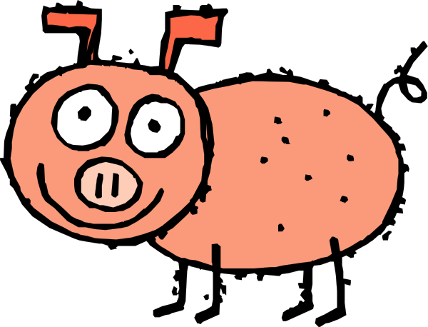 Pig Cartoon Clip Art - vector clip art online ...