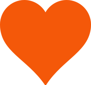 Simple Orange Heart clip art - vector clip art online, royalty ...