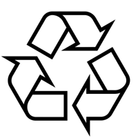 White Recycle Logo