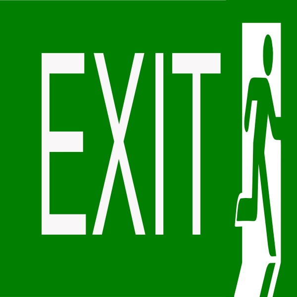 Green Emergency Exit Left Clip Art Vector Online Royalty