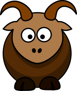 Brown Goat clip art - vector clip art online, royalty free ...