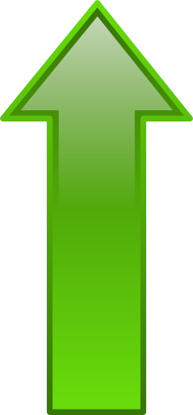 Arrow-up-green clip art Free Vector