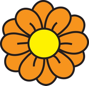 Flower Clipart Image - Clip art Illustration Of A Yellow Flower
