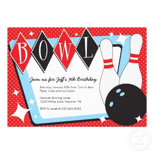 Birthday Invitations Printable Bowling