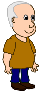 Old Man Cartoon Character