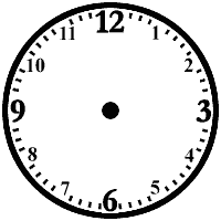 blank analog clock - blank digital clock