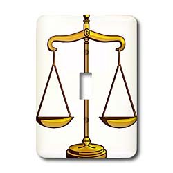 3dRose LLC lsp_41800_1 Scale Of Justice Symbol (Gold) Single ...