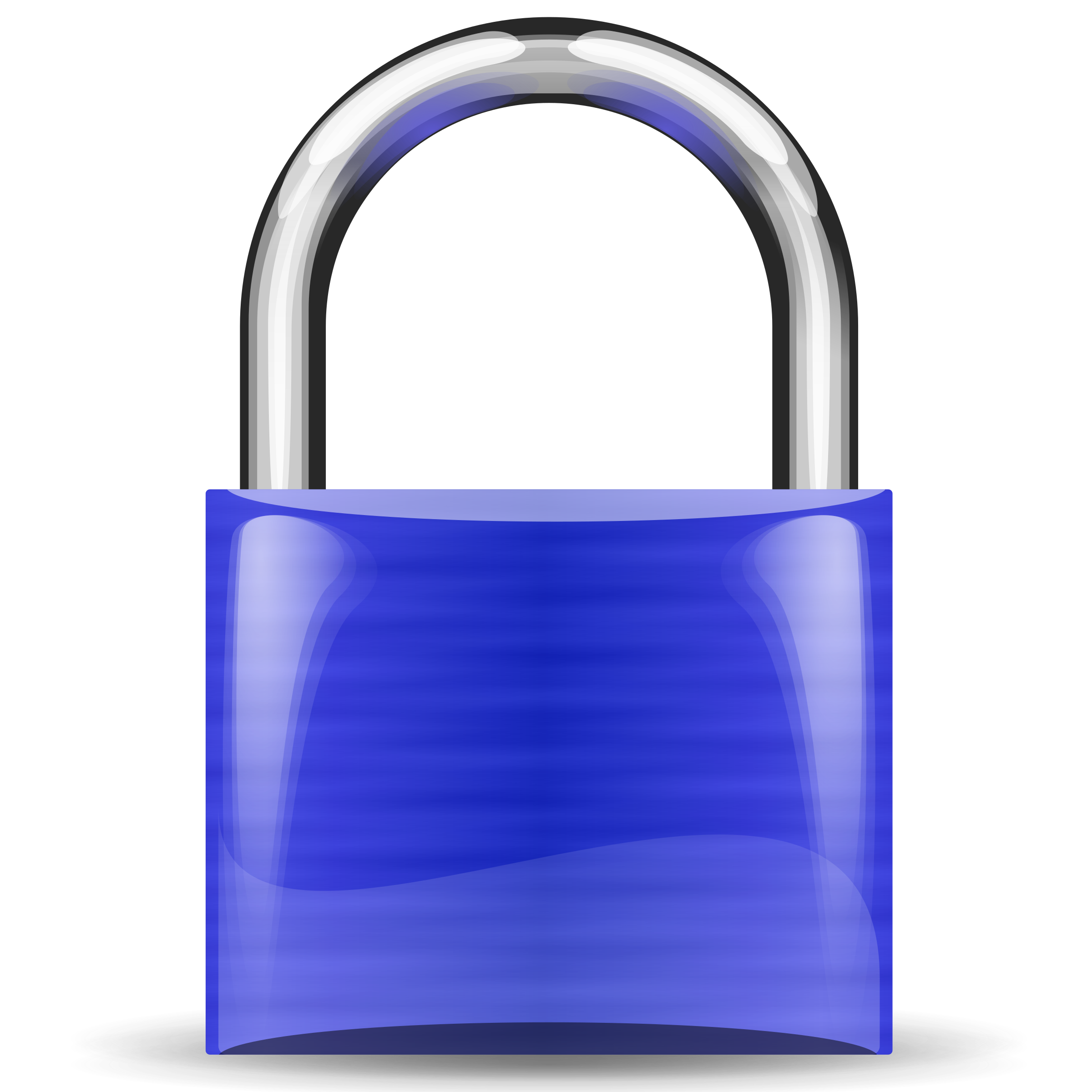Clipart - padlock blue