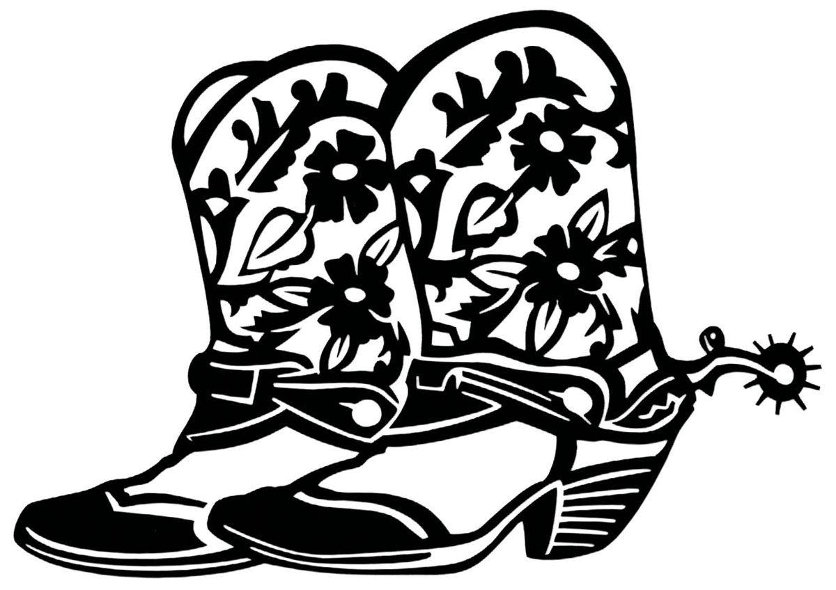 Clipart cowboy boots and hat