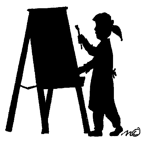 Art Easel Clipart Black And White