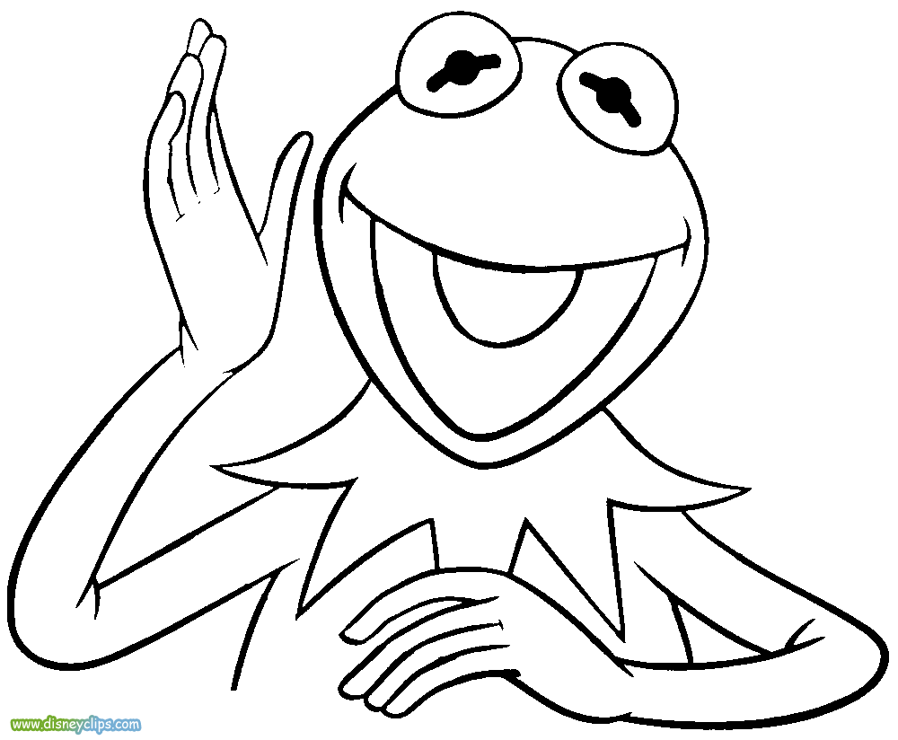 Kermit Frog Coloring Pages Clipart Best - GFT Coloring • #55391
