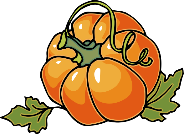 pumpkin leaves clipart - photo #34