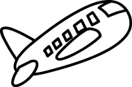 Free Black and White Aircraft Outline Clipart - Clip Art Pictures ...