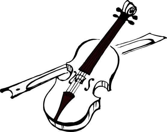 Violin Clipart Black And White - Free Clipart Images
