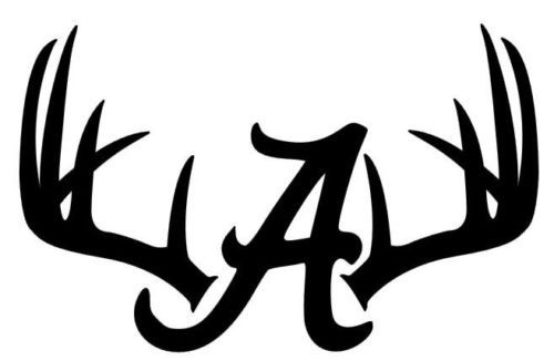 Alabama Logo Deer Antler/ Hunting Car/Truck Decal