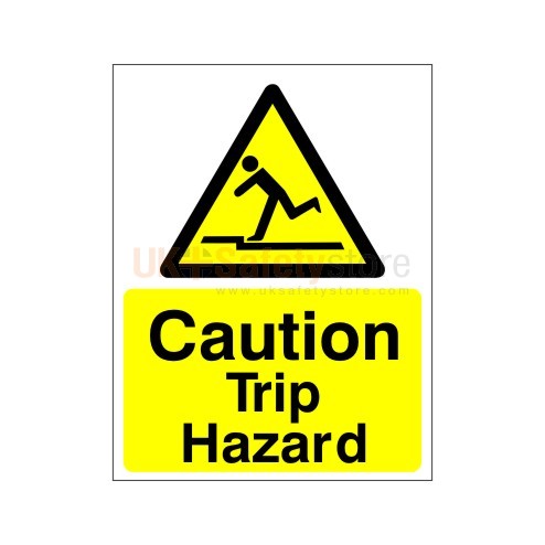 Caution Trip Hazard Sign - Safety Signs | UK Safety Store
