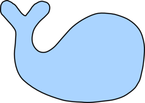 Blue Whale Outline Clip Art - vector clip art online ...