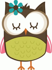 baby girl owls clip art