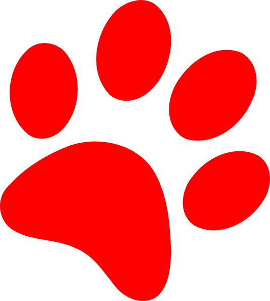 Red Paw Print Border - ClipArt Best
