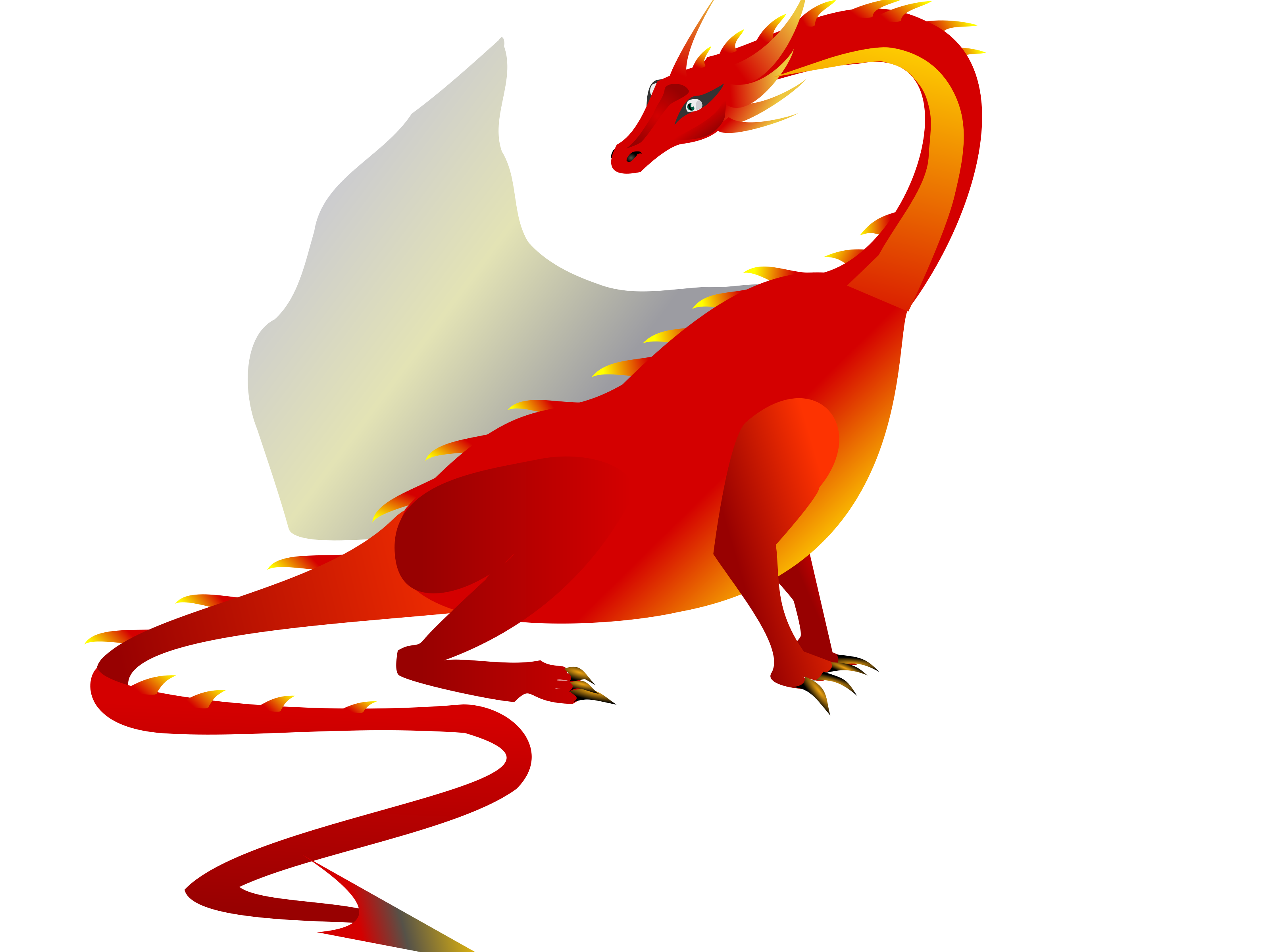 Clipart - fire dragon