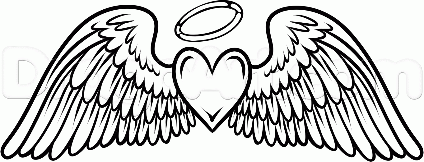 free angel wings with halo clip art - photo #47
