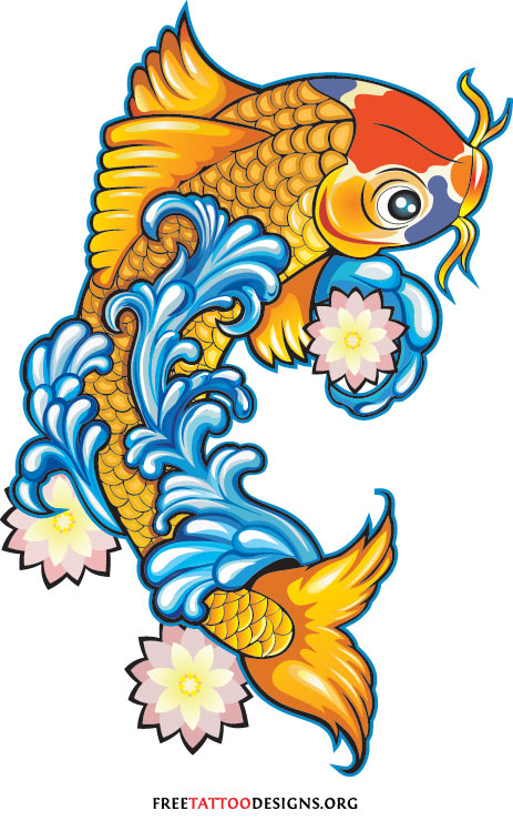 Free Cartoon Koi Fish Tattoo Designs | Fresh 2017 Tattoos Ideas