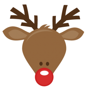 Rudolph reindeer head clipart