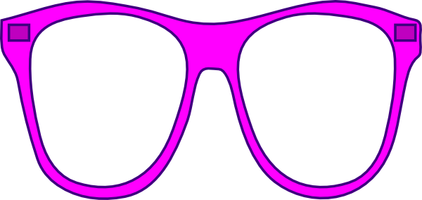 Pink Eyeglasses, Frame Front Clip Art - vector clip ...