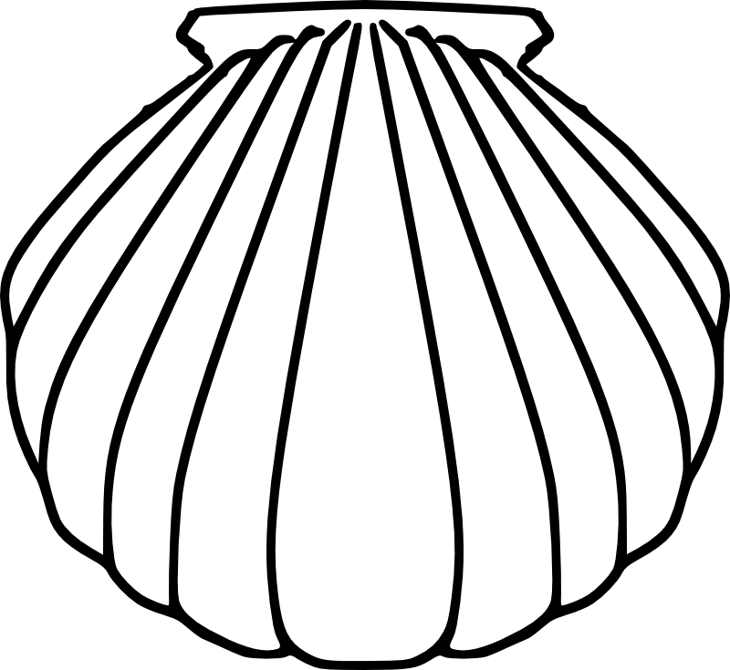 Best Photos of Simple Scallop Shell Outline - Scallop Shell Clip ...