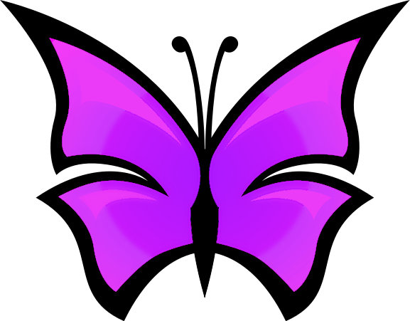 Clipart butterfly purple