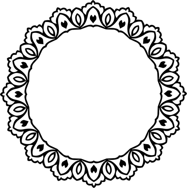 Decorative circle design with vintage abstract border Free vector ...